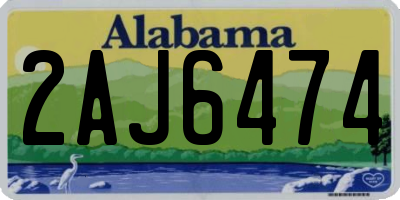AL license plate 2AJ6474