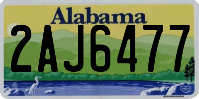 AL license plate 2AJ6477