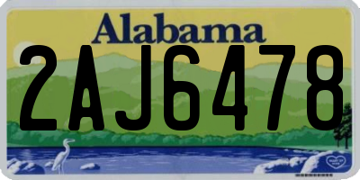 AL license plate 2AJ6478