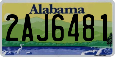 AL license plate 2AJ6481