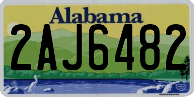 AL license plate 2AJ6482