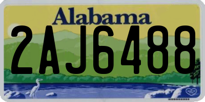 AL license plate 2AJ6488