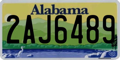AL license plate 2AJ6489