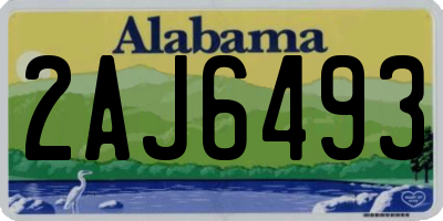 AL license plate 2AJ6493