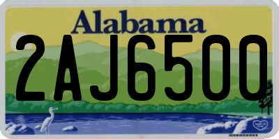 AL license plate 2AJ6500