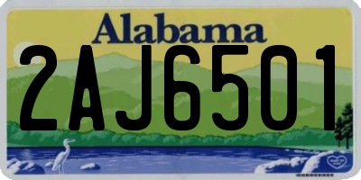 AL license plate 2AJ6501