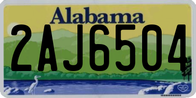 AL license plate 2AJ6504