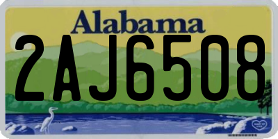 AL license plate 2AJ6508