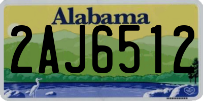 AL license plate 2AJ6512