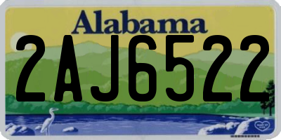 AL license plate 2AJ6522