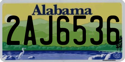 AL license plate 2AJ6536