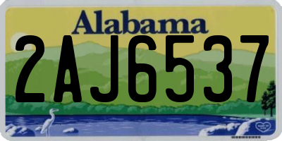 AL license plate 2AJ6537