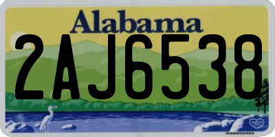 AL license plate 2AJ6538