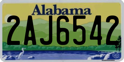 AL license plate 2AJ6542