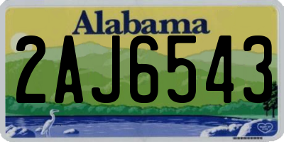 AL license plate 2AJ6543