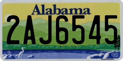 AL license plate 2AJ6545