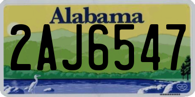 AL license plate 2AJ6547