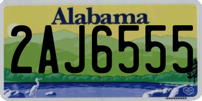 AL license plate 2AJ6555