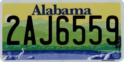 AL license plate 2AJ6559