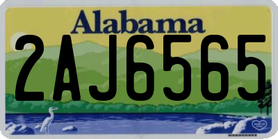 AL license plate 2AJ6565