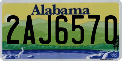 AL license plate 2AJ6570