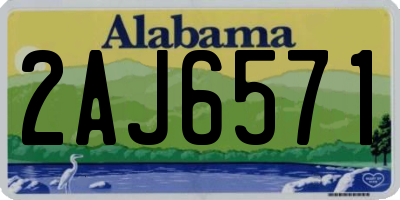 AL license plate 2AJ6571