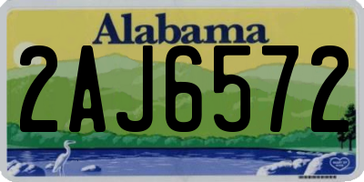 AL license plate 2AJ6572