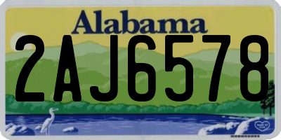 AL license plate 2AJ6578