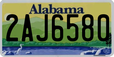 AL license plate 2AJ6580
