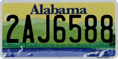 AL license plate 2AJ6588