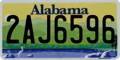 AL license plate 2AJ6596