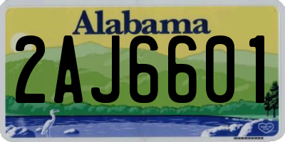AL license plate 2AJ6601