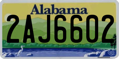 AL license plate 2AJ6602