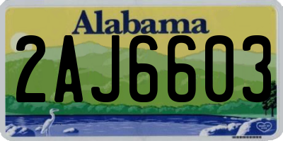 AL license plate 2AJ6603