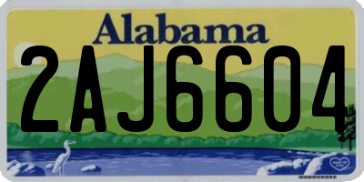 AL license plate 2AJ6604