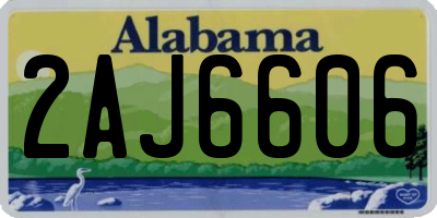 AL license plate 2AJ6606