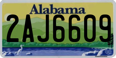 AL license plate 2AJ6609