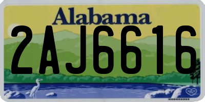 AL license plate 2AJ6616