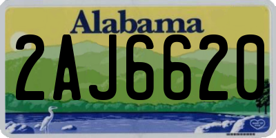 AL license plate 2AJ6620