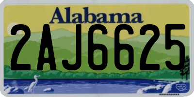 AL license plate 2AJ6625