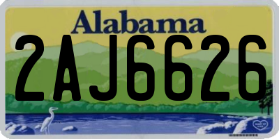 AL license plate 2AJ6626