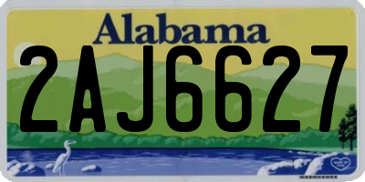 AL license plate 2AJ6627
