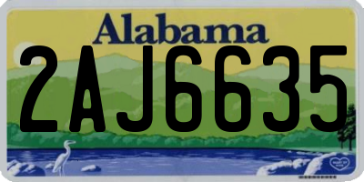 AL license plate 2AJ6635