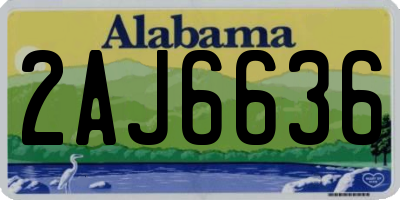 AL license plate 2AJ6636