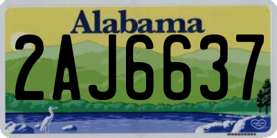 AL license plate 2AJ6637