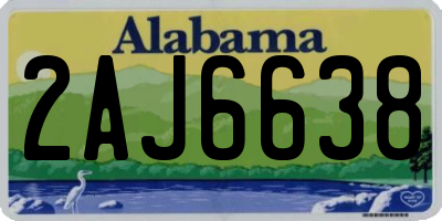 AL license plate 2AJ6638