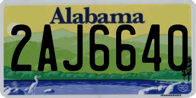 AL license plate 2AJ6640