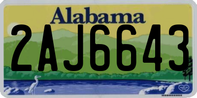 AL license plate 2AJ6643