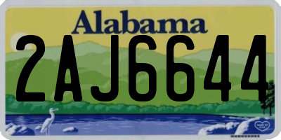 AL license plate 2AJ6644