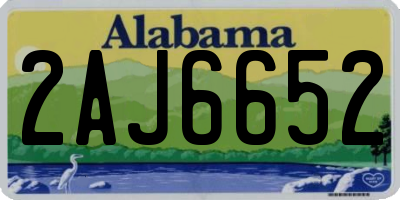 AL license plate 2AJ6652